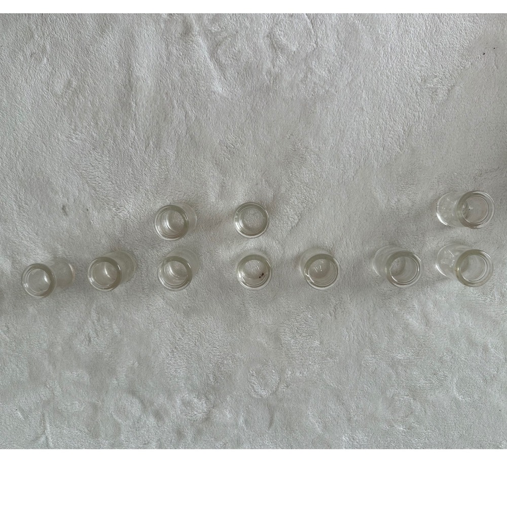 Lot of 10 Vintage Glass Creamers/milk with stamps